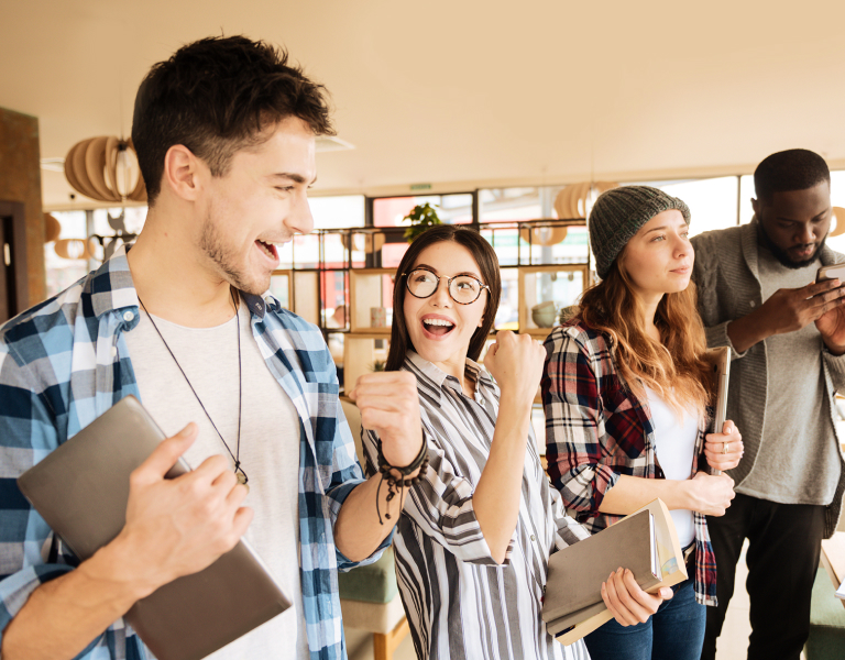 学生たちの会話の様子