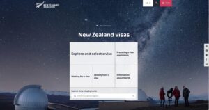 ニュージーランドのワーホリビザ申請画面のキャプチャ1