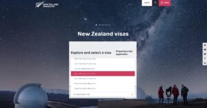 ニュージーランドのワーホリビザ申請画面のキャプチャ2