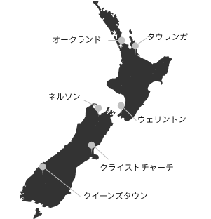 ニュージーランドの地図