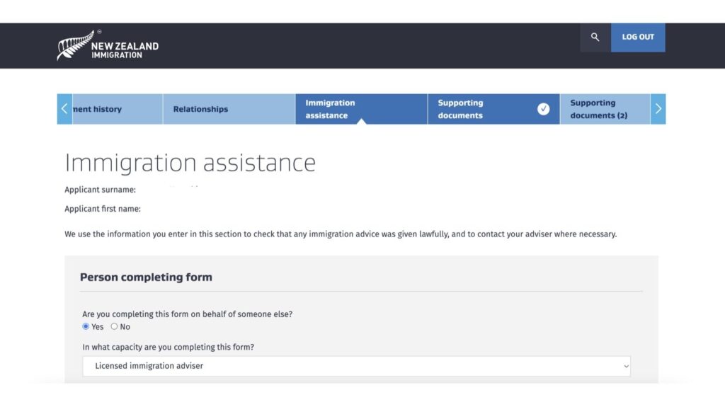 移民アドバイザーの支援 (Immigration assistance)