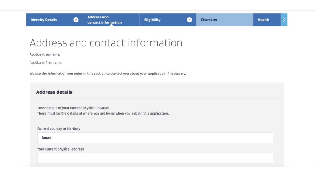 住所と連絡先情報 (Address and contact information)